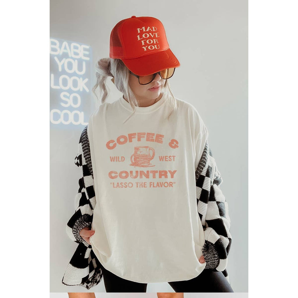 Coffee Vintage Graphic Oversized Tee