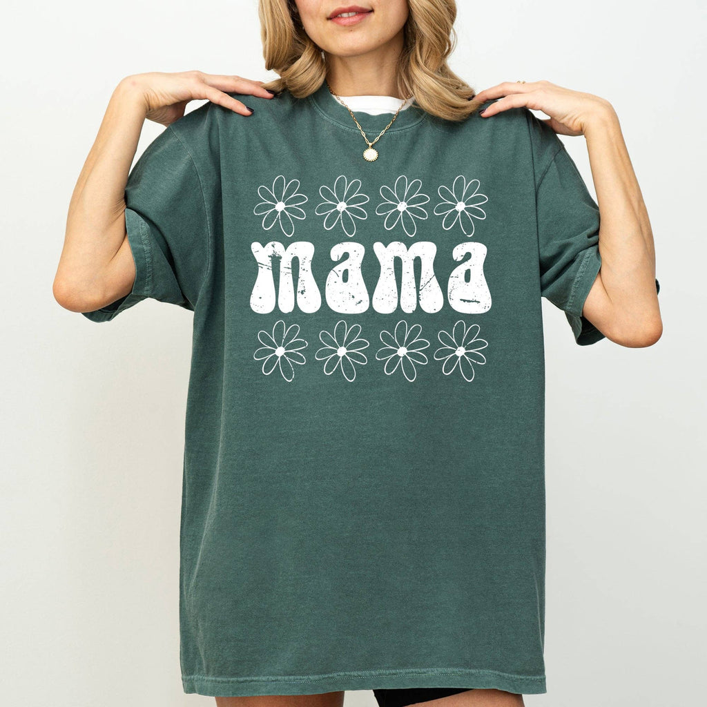 Mama, Retro, Daisy, 70s, Flowers, Mother, Mom Shirt