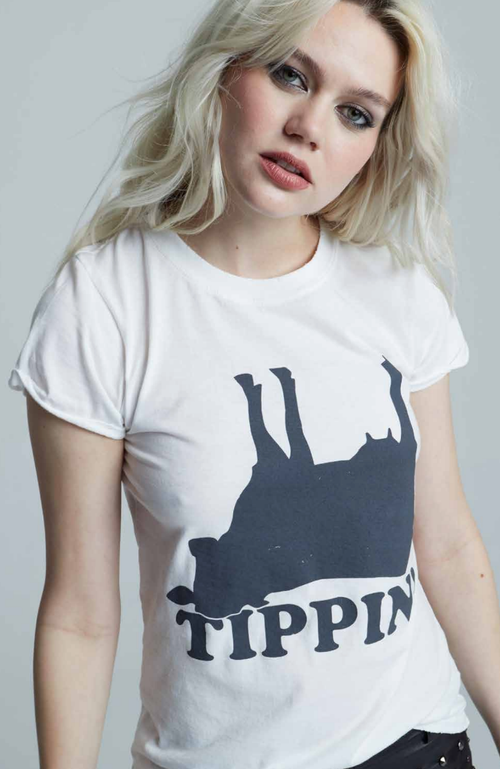 302413 - Cow Tippin' White Tee