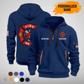 Personalized Name Love Firefighter 2D Quarter Zip Hoodie