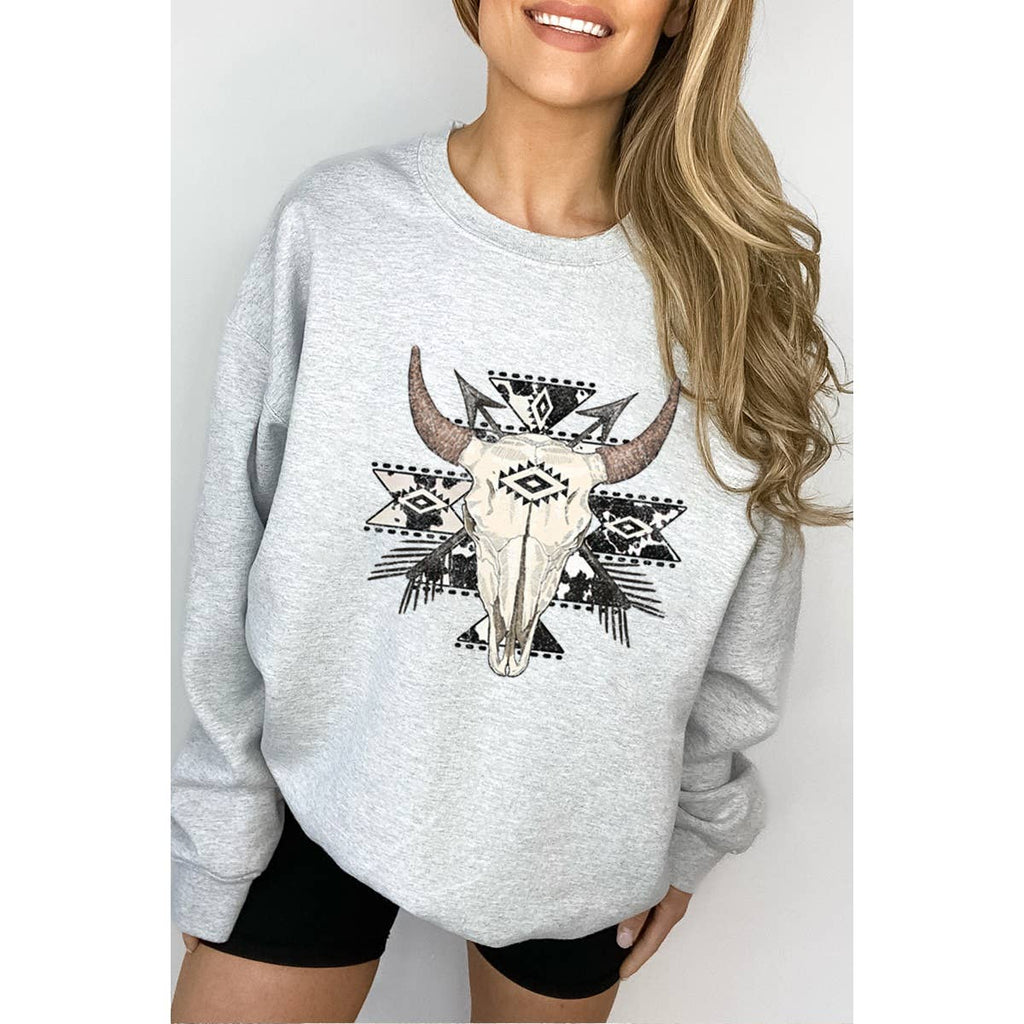 Skull Vintage  Graphic  Sweatshirts