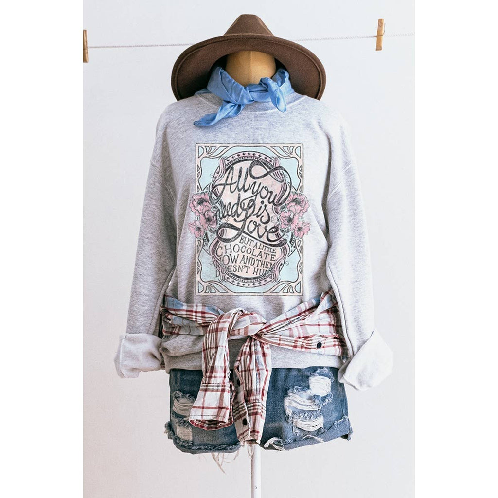 All You Need Is Love   Vintage  Graphic Tee