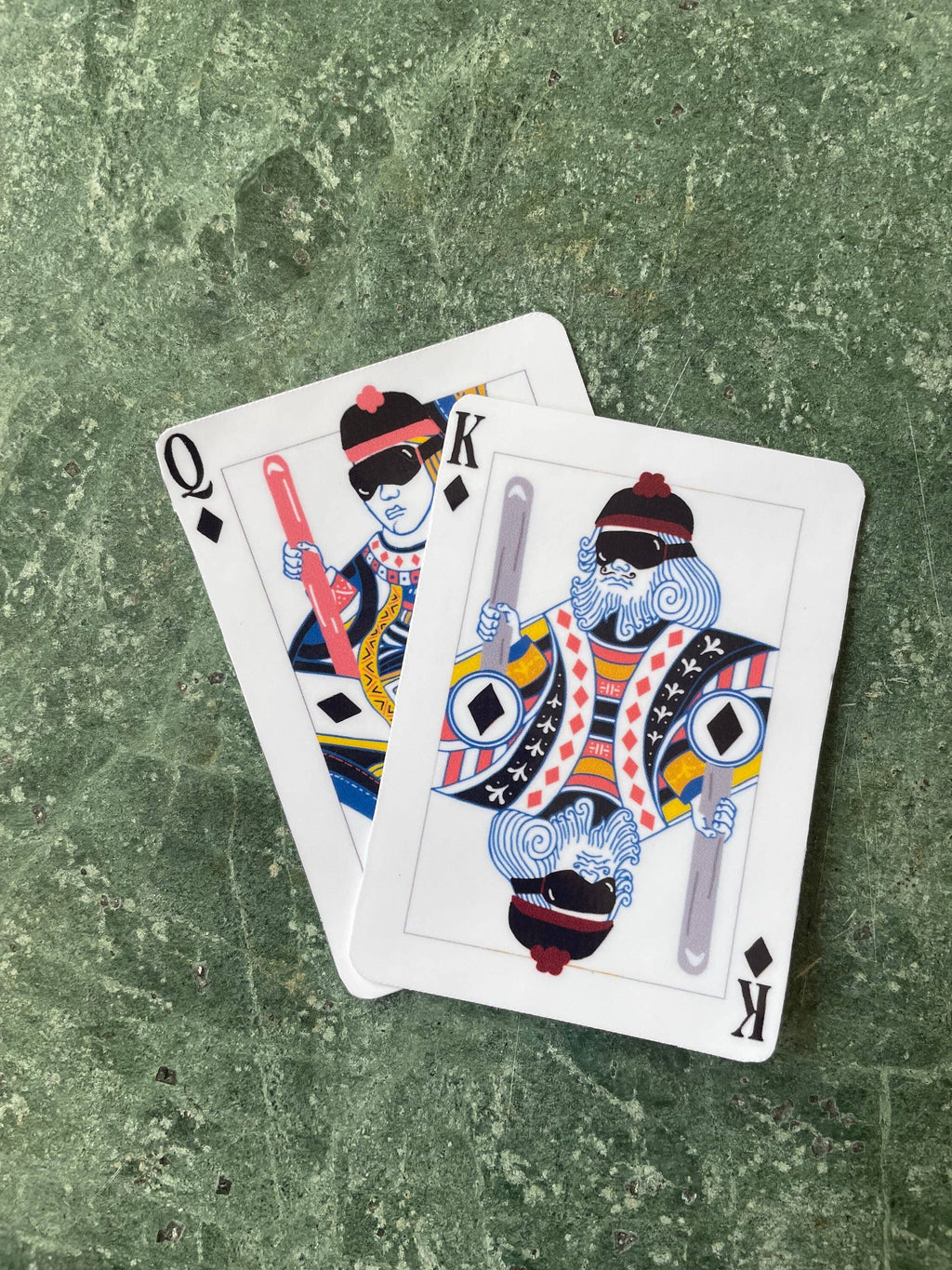 Playing Cards Ski Sticker