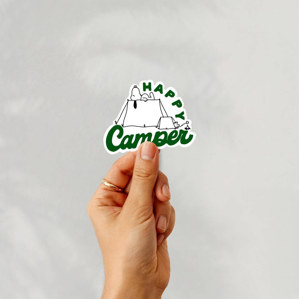Happy Camper Beagle Sticker