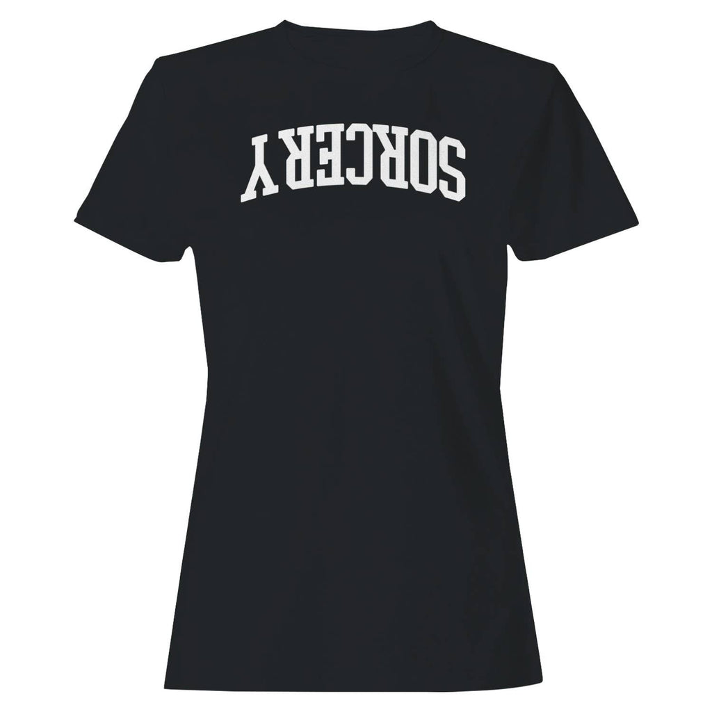 Sorcery Arched Bold White Text Women's T-Shirt