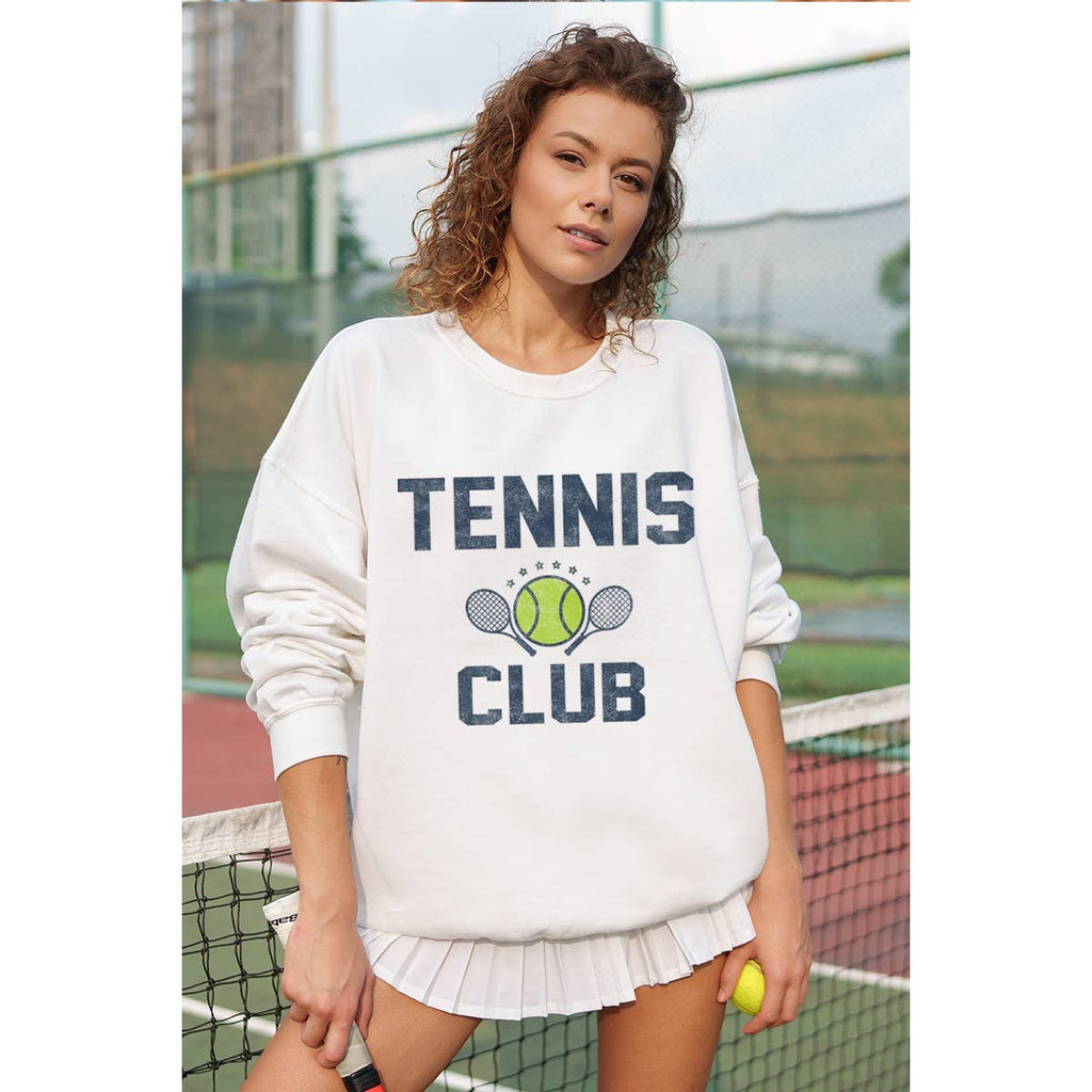 Tennis Club  Vintage Graphic Sweatshirts