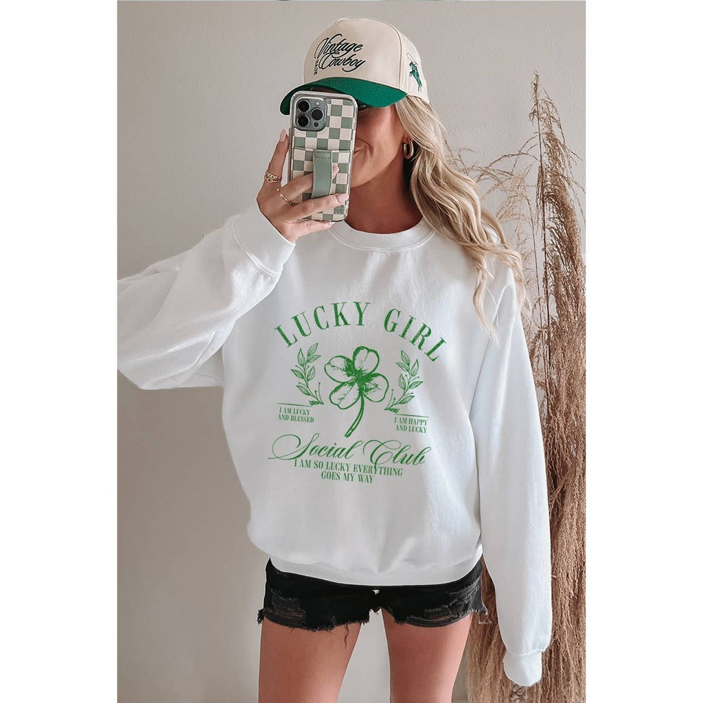 Luckygirl St Patricks Day Graphic Sweatshirts