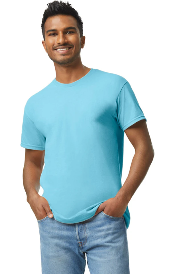 Custom Designed - T-Shirts (Sky) Adult, Gildan, Cotton