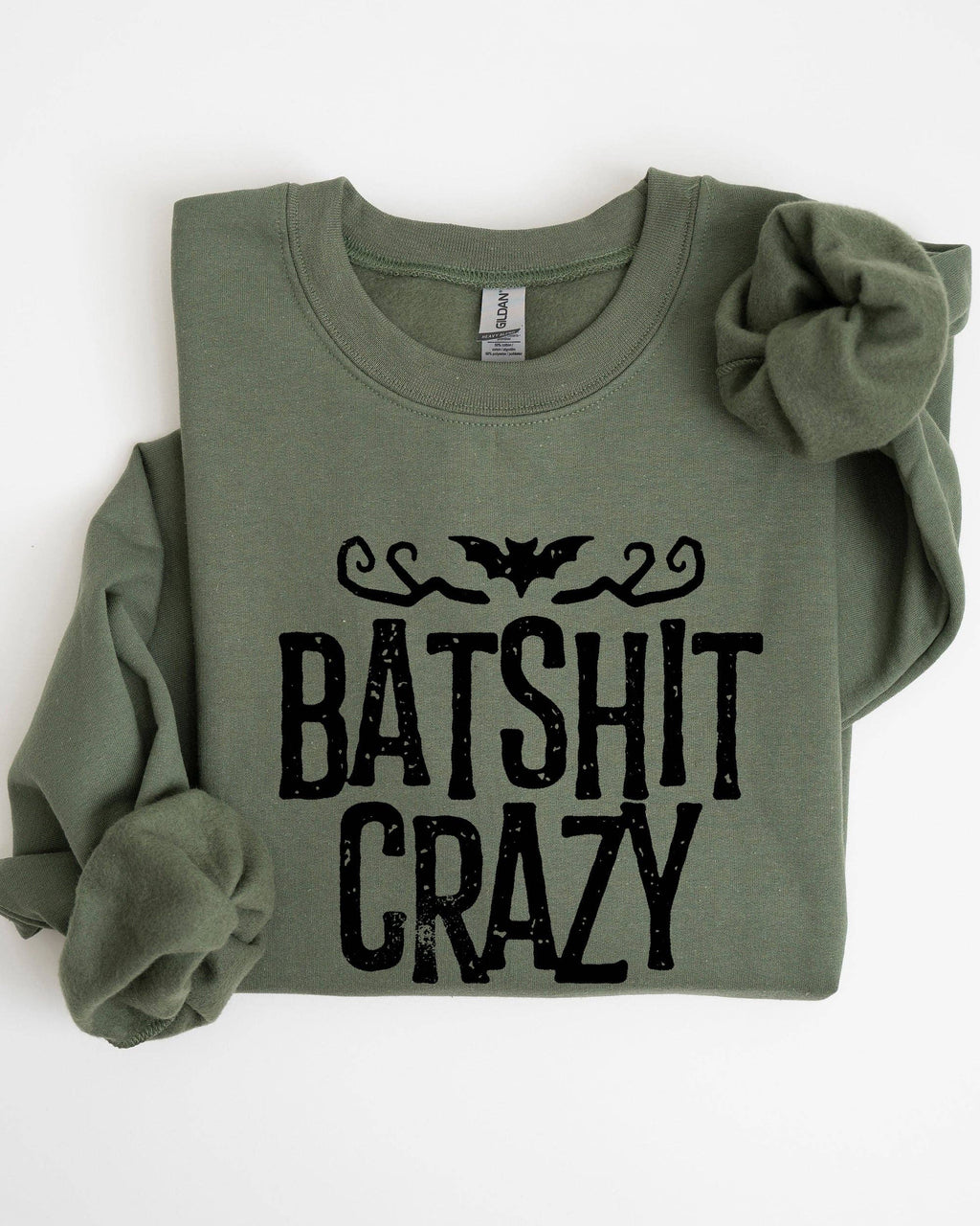 Batshit Crazy, Skeletons, Ghost, Skull, Halloween Sweatshirt