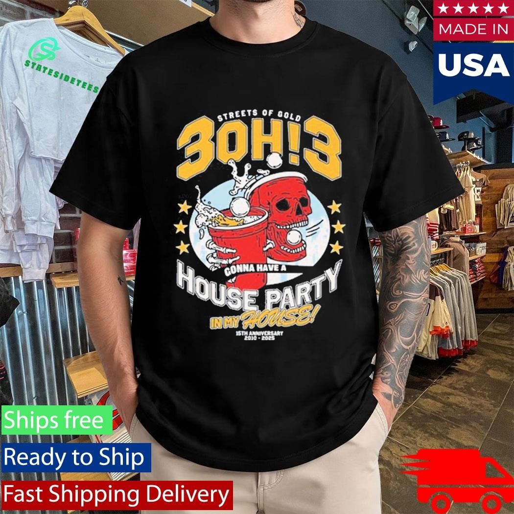 3OH!3 15th Anniversary of Streets Of Gold House Party Shirt Unisex , , , Long Sleeve Tee