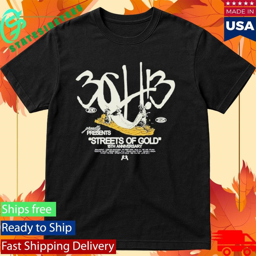 3OH!3 15th Anniversary of Streets Of Gold Shirt Unisex , , , Long Sleeve Tee