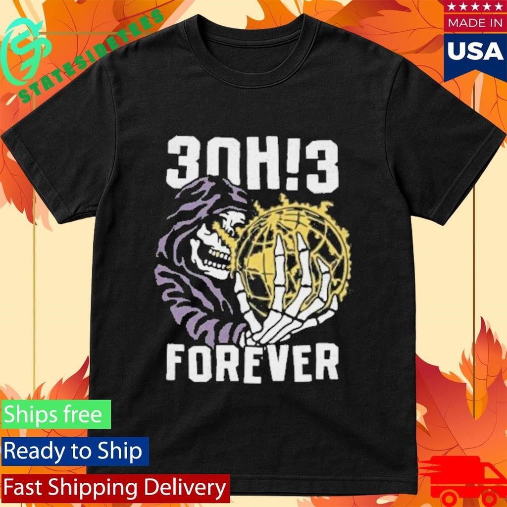 3Oh!3 Forever Skeleton Earth Shirt Unisex , , , Long Sleeve Tee