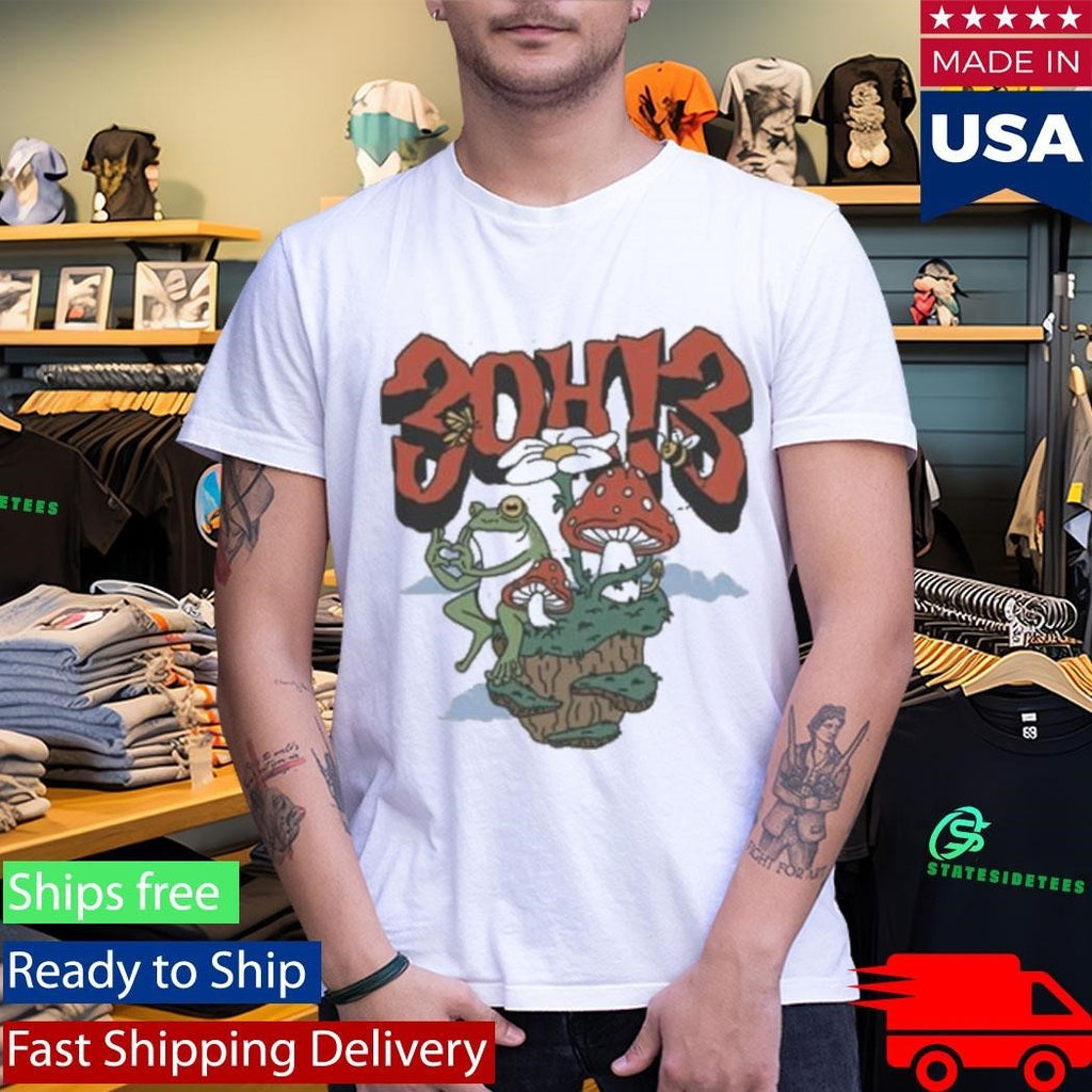 3Oh3 Frog Mushroom Flower Shirt Unisex , , , Long Sleeve Tee