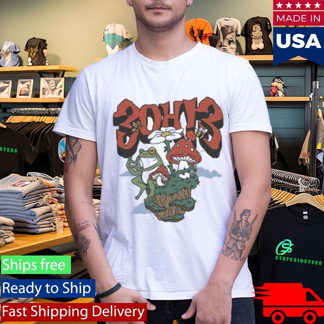 3Oh3 Frog Mushroom Flower Shirt Unisex , , , Long Sleeve Tee