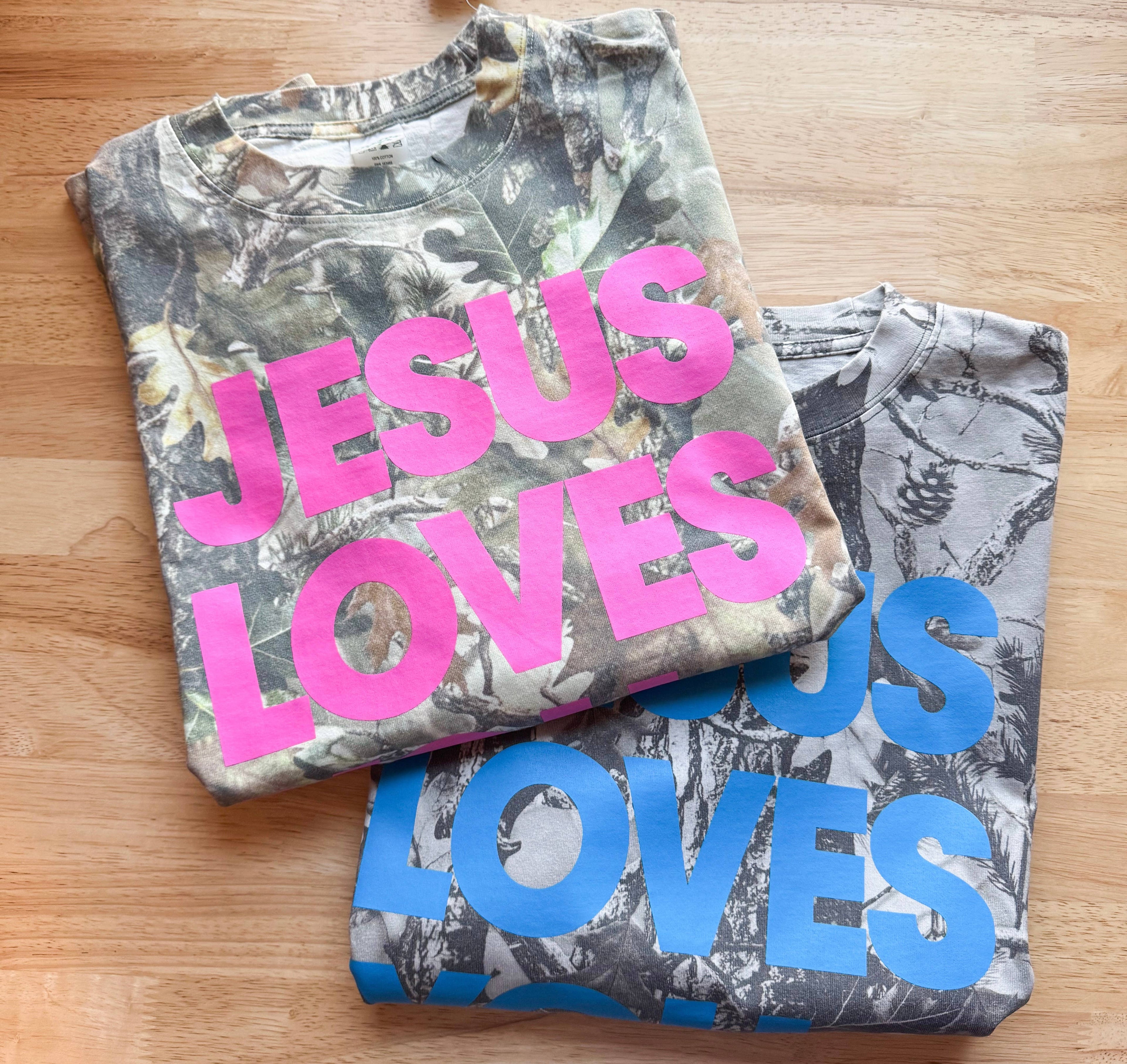 Jesus Loves You Camo Tee - Fall Western Apparel
