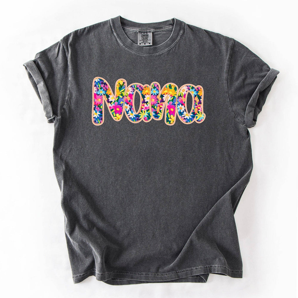 Nana, Floral, Flowers, Mother's Day, Bright, Pastels Tshirt