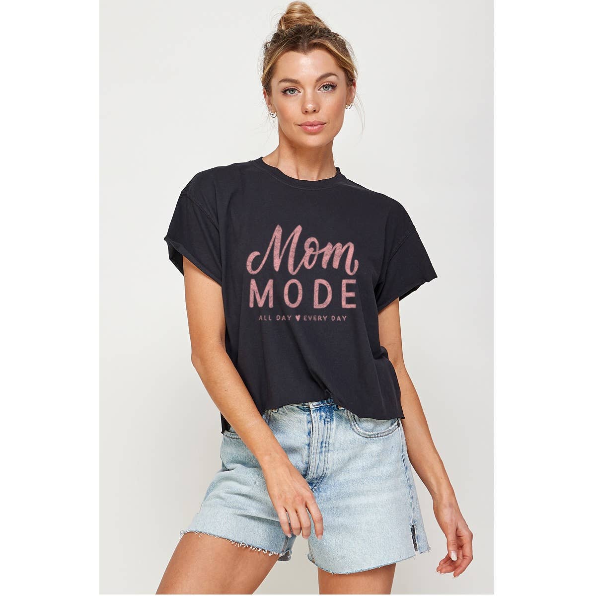 Mom Mode  Vintage Graphic Crop Top