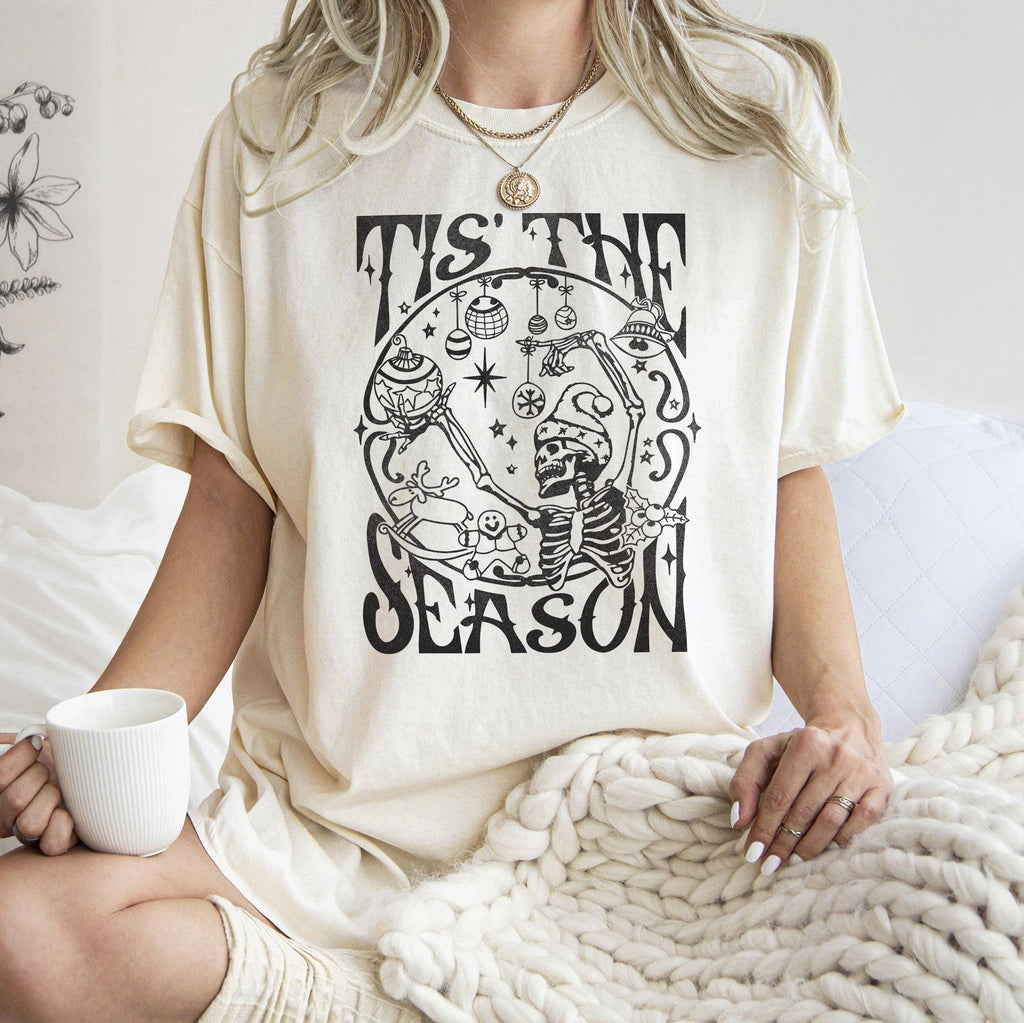 Tis the Season, Christmas Skeleton, Jolly, Dancing Tshirt