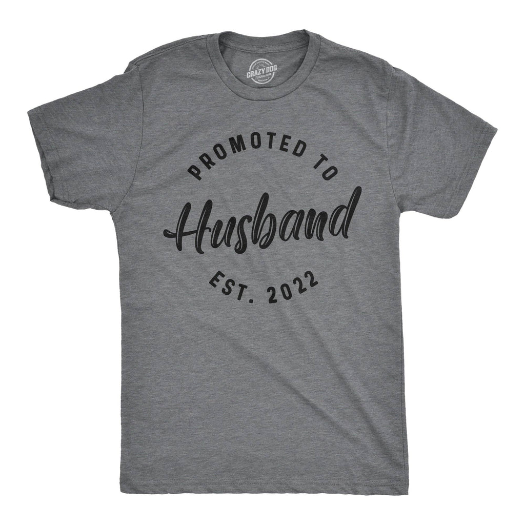 Promoted To Husband 2022 Men's Tshirt Wedding Graphic Tee