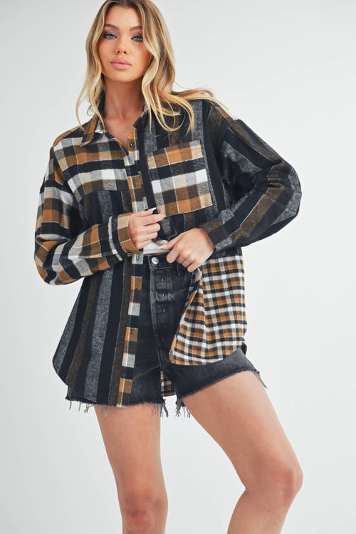 8292EN Lena Plaid Flannel Shirt 1