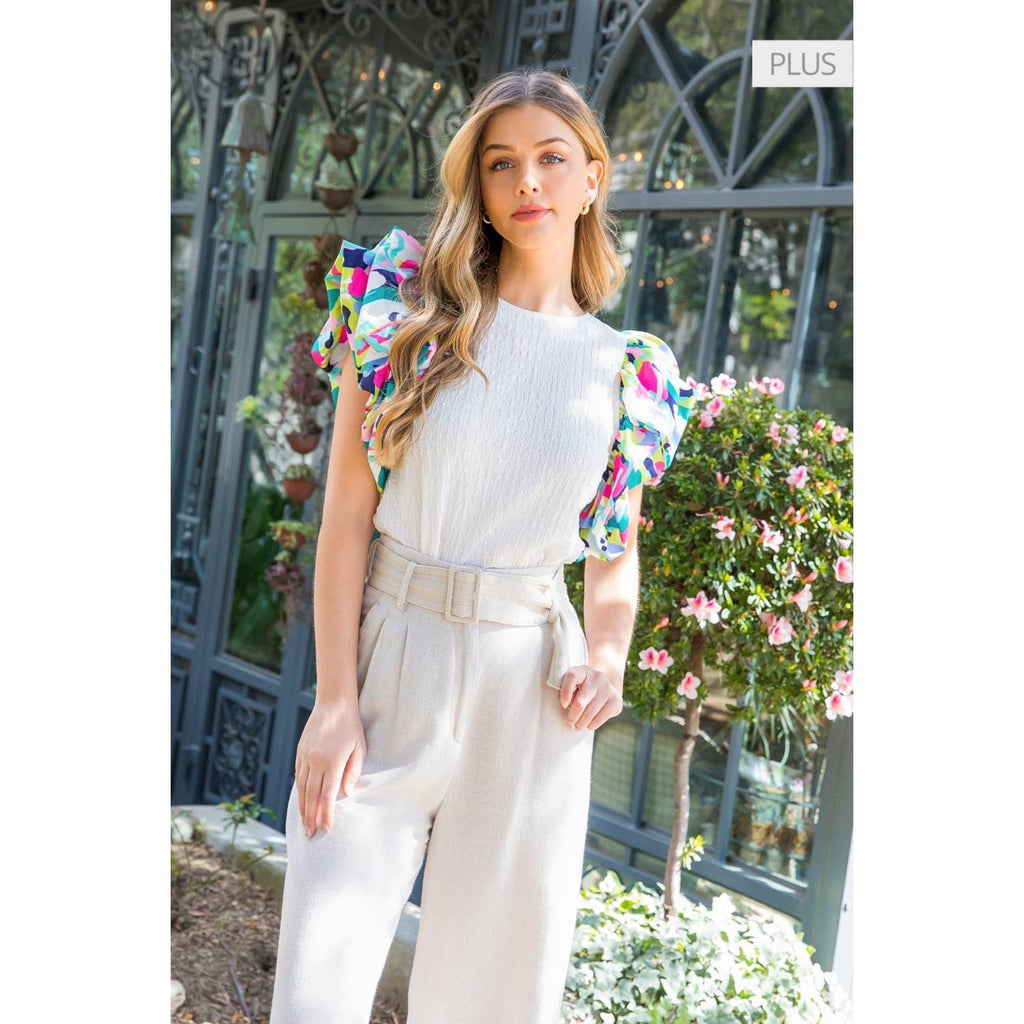 /Size Xl/ Multi Color Sleeve Top