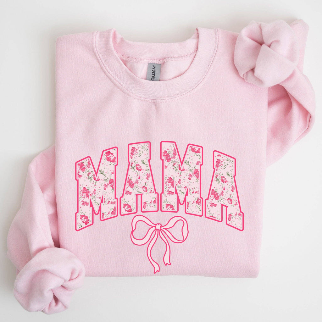Mama, Coquette, Pink Bows, Trend, Soft Girl Era Sweatshirt