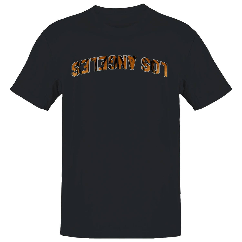 Los Angeles Tiger Print Arch Text Men's T-Shirt