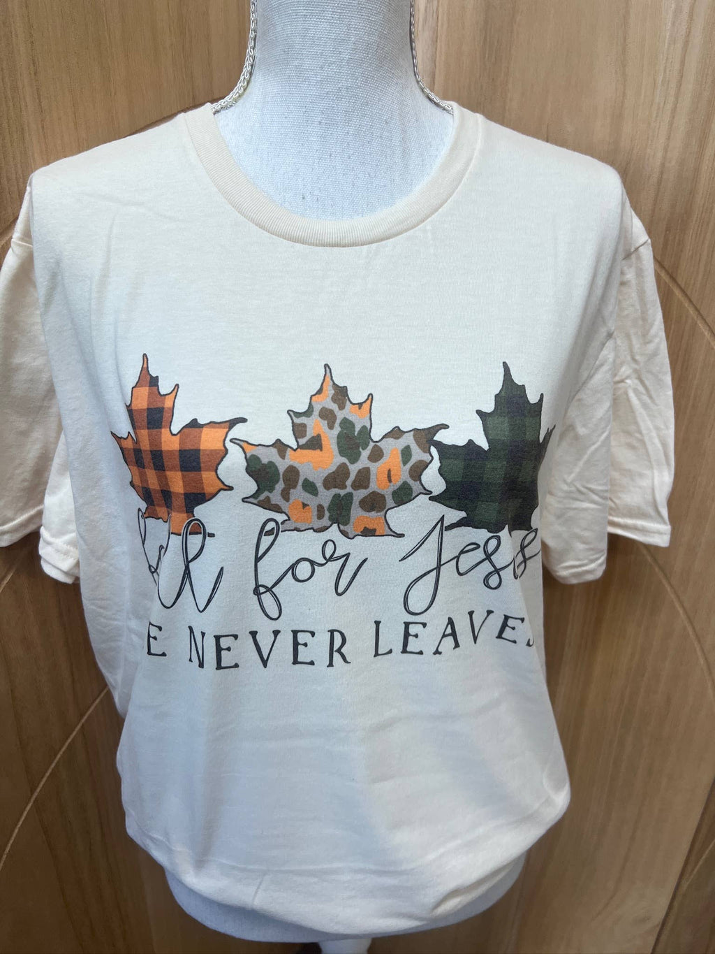 Fall For Jesus He Never Leaves On Cream