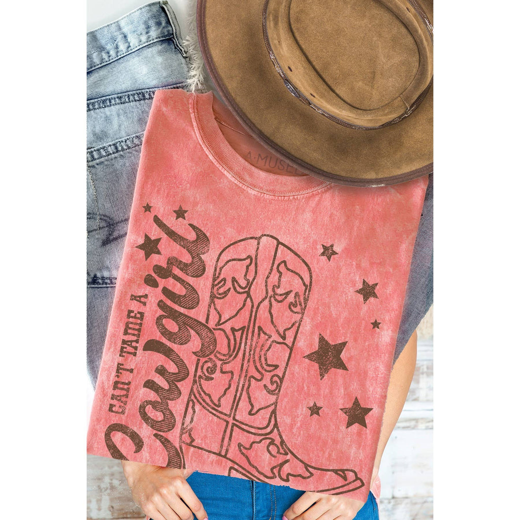 Cant Tame A Cowgirl- Vintage Mineral Wash