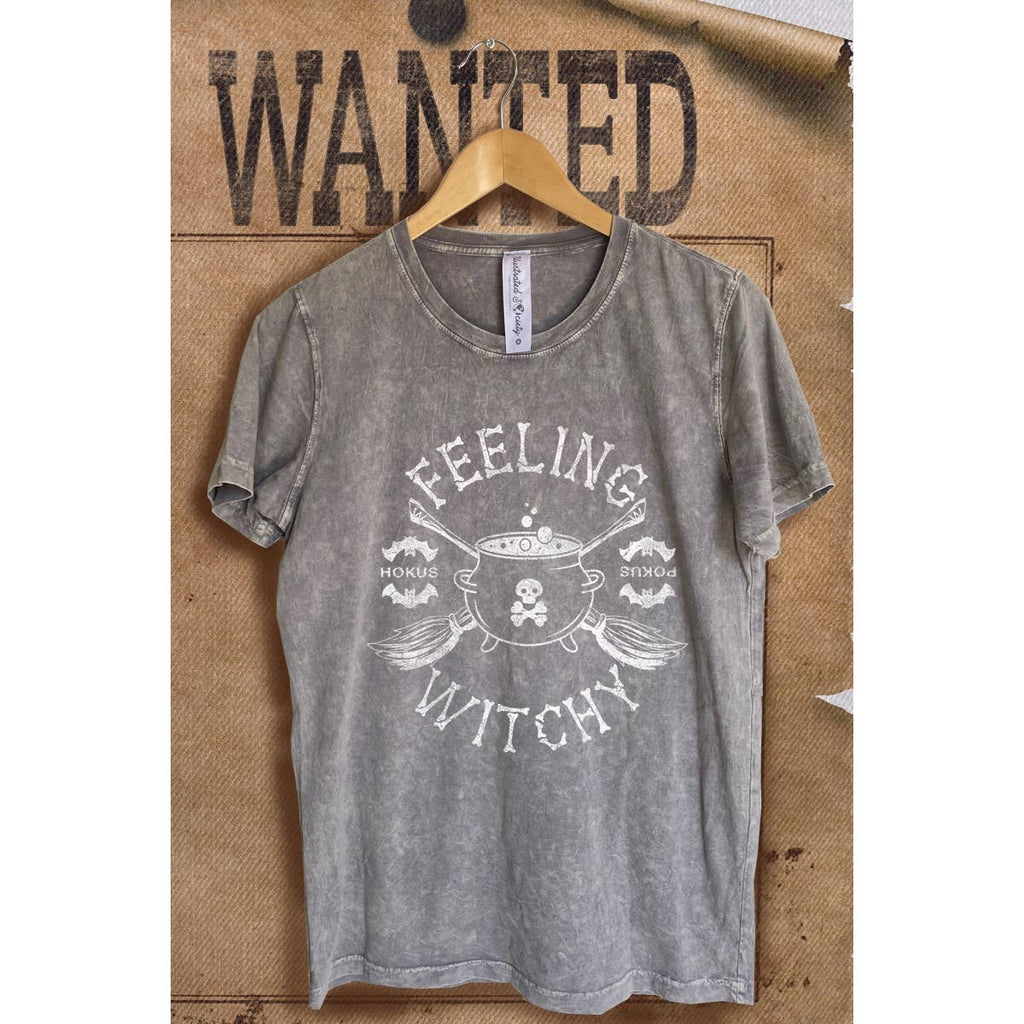 Halloween  Mineral Wash Vintage  Graphic  Tee
