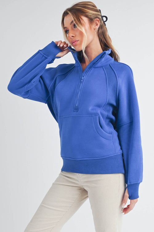 986DK Long Dove Funnel Neck Half Zip 2