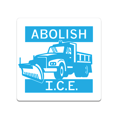 Abolish Ice Salt Truck Die-Cut Sticker