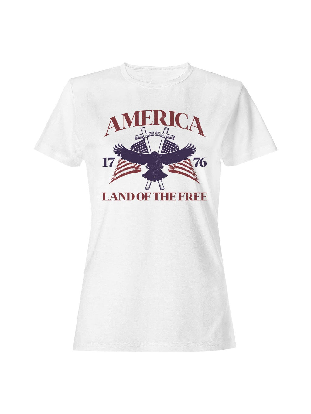 Patriotic Eagle Freedom Emblem Women's T-Shirt