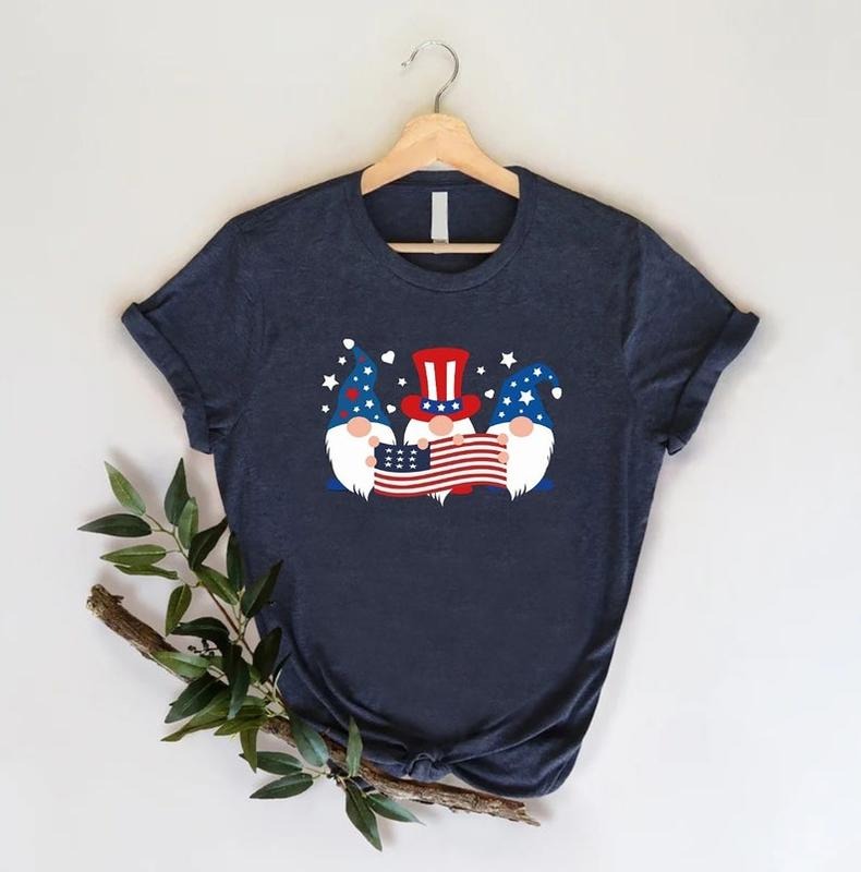 4th July Gnome Shirt 4th July Freedom Shirt Patriotic Gnome Independence Day American Gnome Shirt T-Shirts