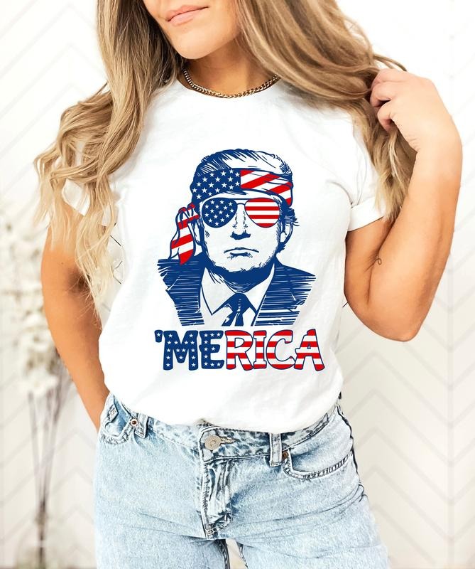 4th July Shirt Trump 'Merica Shirt Trump Shirt 4th July Shirt American Shirt T-Shirts