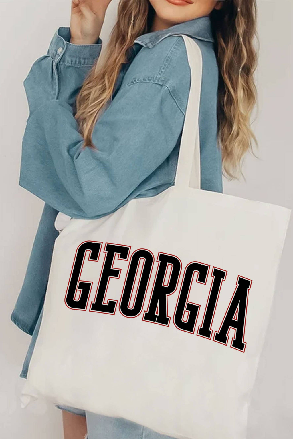 Georgia Puff Graphic Large Tote Bag