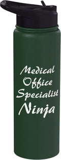 Medical Office Specialist Tshirt Occupation Work Stainless Steel Insulated Water Bottle