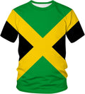 Jamaican Flag Casual Short Sleeve T-Shirt