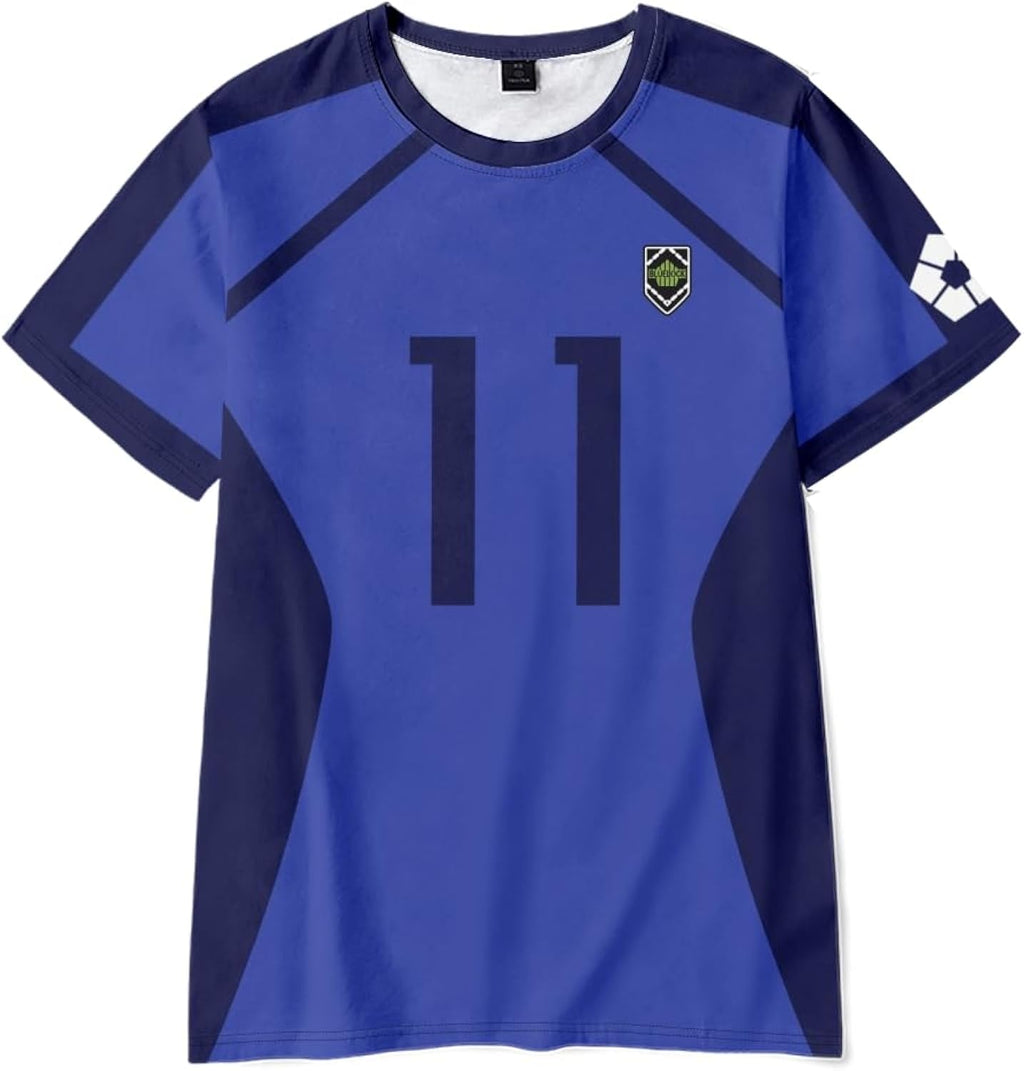 Isagi Yoichi T Shirt Anime Seishiro Nagi Football Soccer Training Jersey Reo Mikage Tops Anime T Shirts