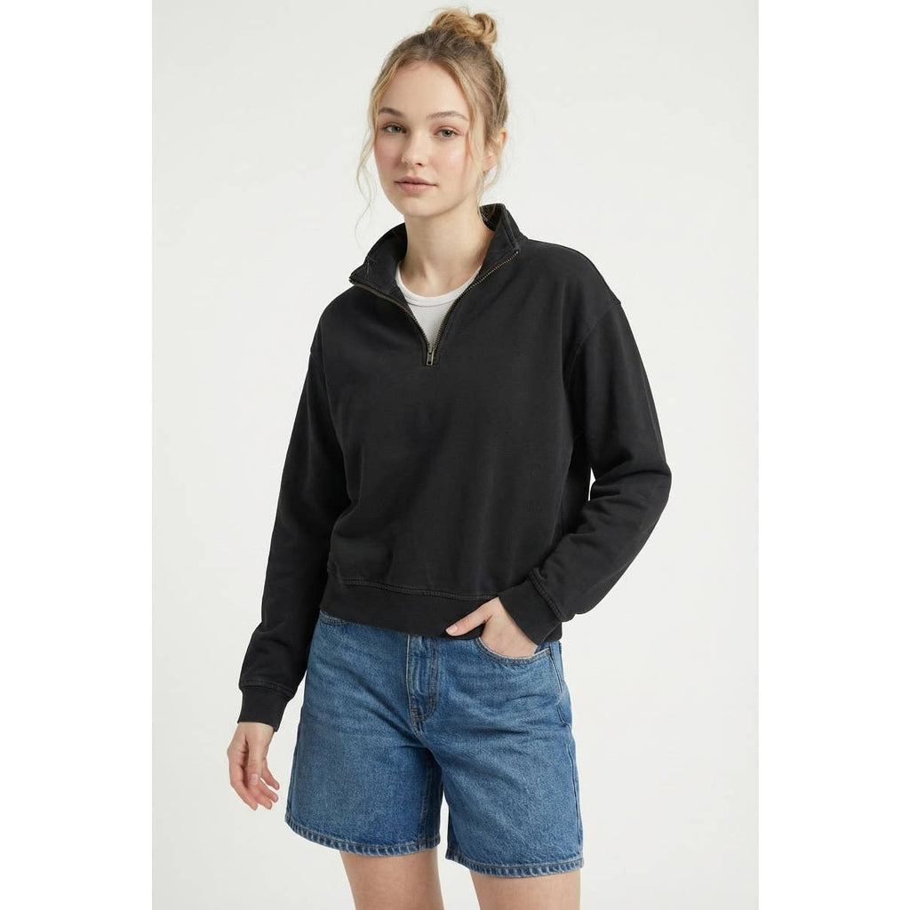 Half Zip Long Sleeve Sweatshirt