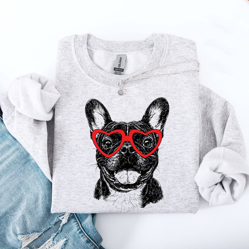 Frenchie French Bulldog Pet Dog Breed Valentine's Sweatshirt