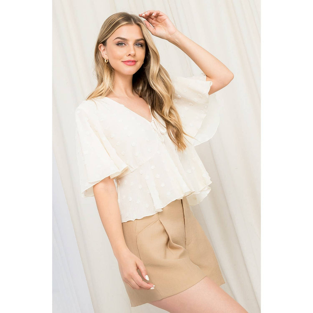 Pom Fringe Front Tie Cardigan