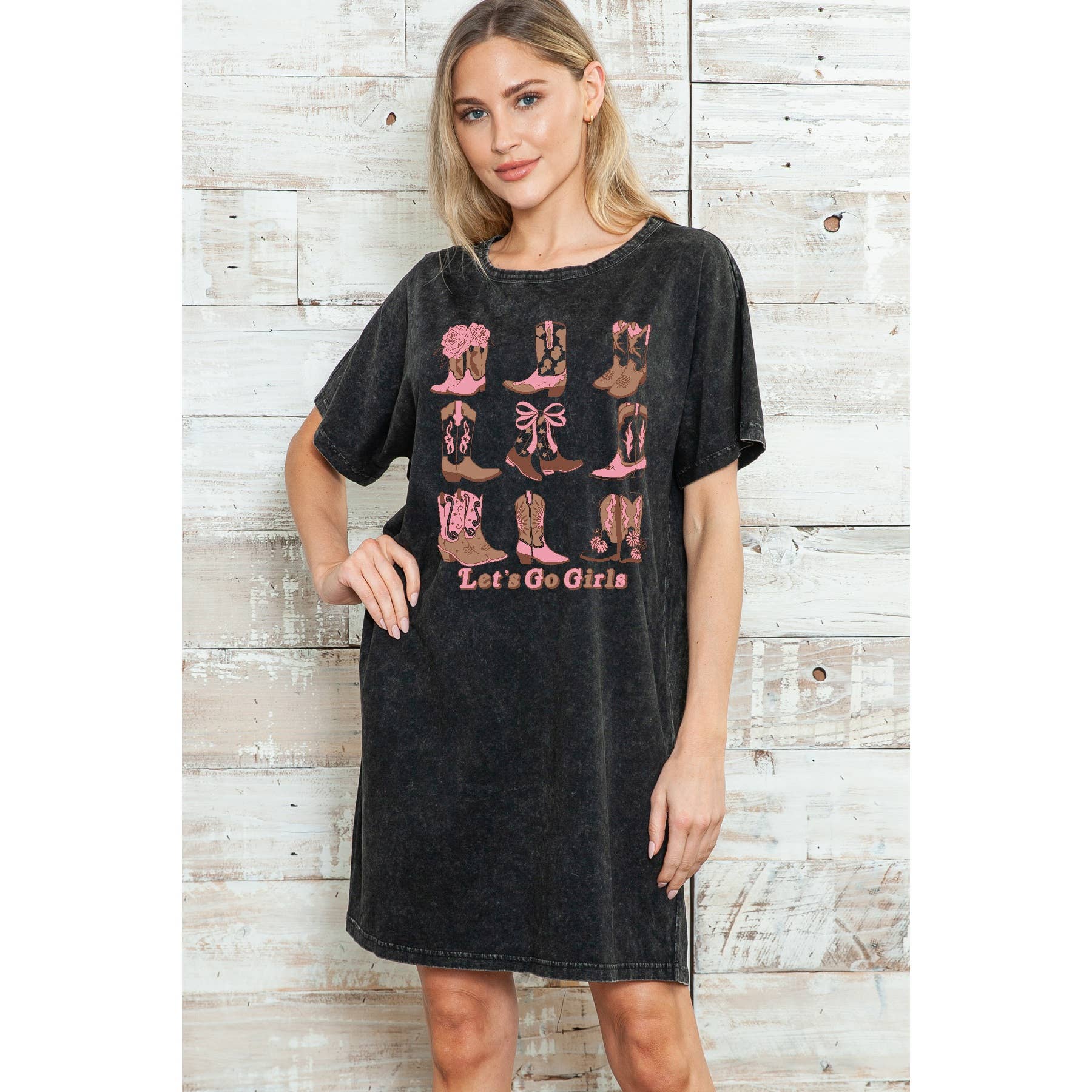 Lets Go Girl Mineral Washed Dress