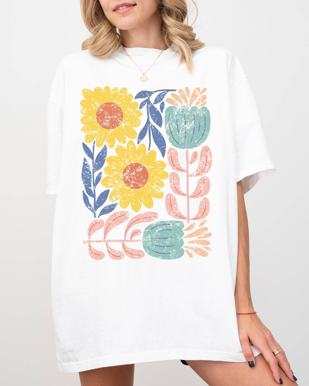 Bold Abstract Flowers, Boho Floral, Summer Nature Shirt