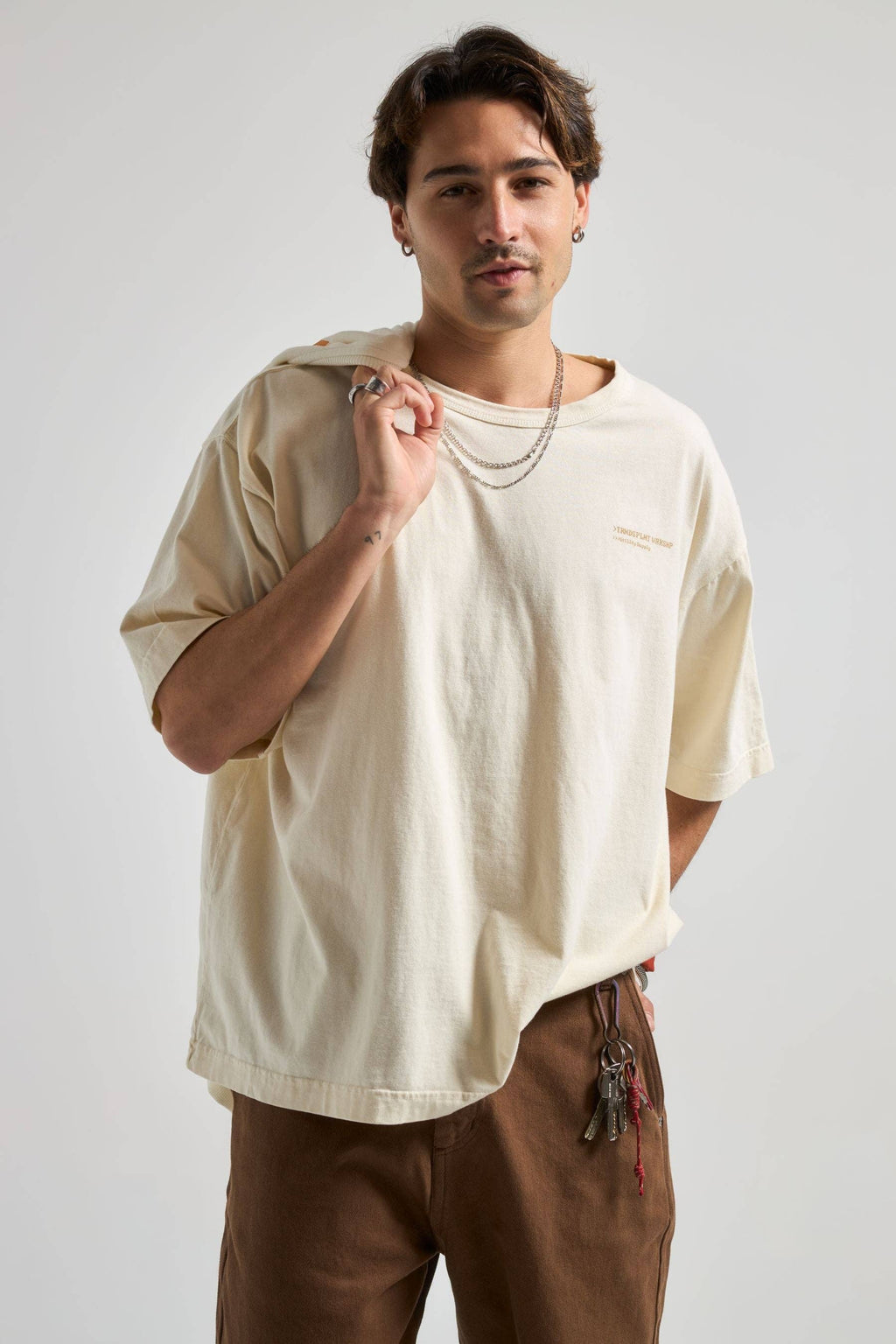 Core Oversized T-Shirt Antique White