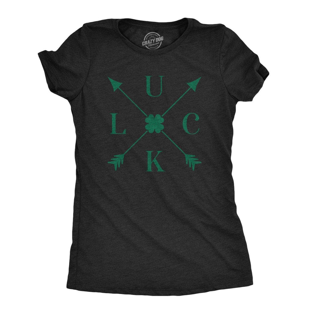 Luck Arrows Women's Tshirt Saint Patrick's Day Graphic Tee