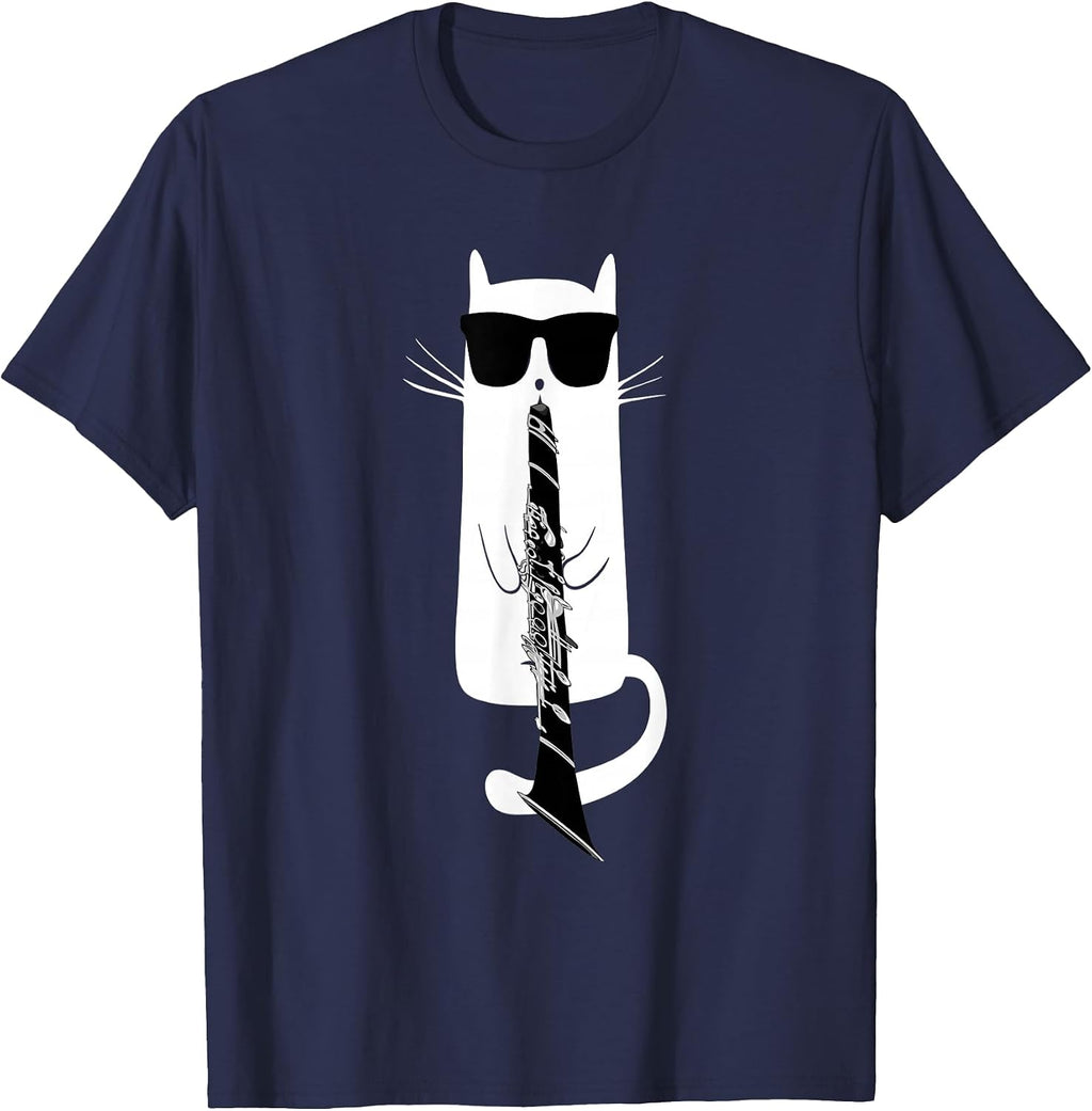 Cat And Clarinet T-Shirts