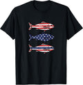 Fishing Fish American Flag Patriotic Outdoor Boys