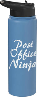 Post Office Tshirt Job Occupation Funny Work Title Stainless Steel Insulated Water Bottle