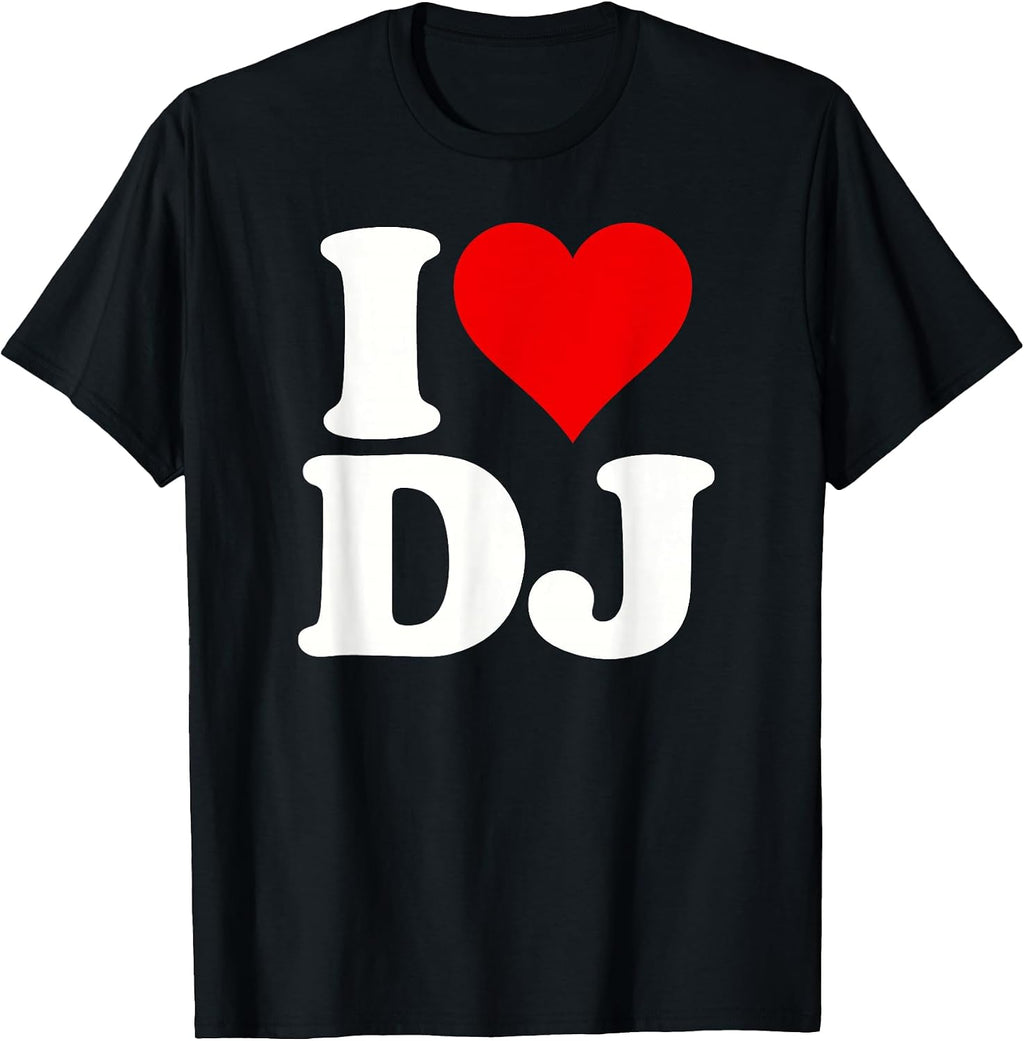I HEART LOVE DJ NAME TEES